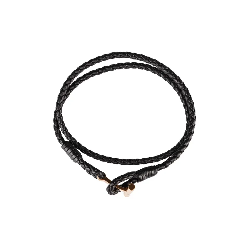 TOM FORD T Plaque Braided Bracelet-2