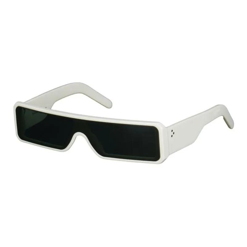 RICK OWENS/RO Acetate Rectangular Sunglasses Men's White-0