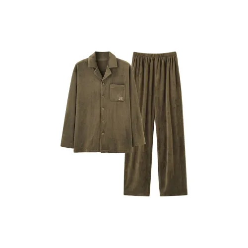 Lan Miao Pajama Set Men's Evergreen Ivy Green