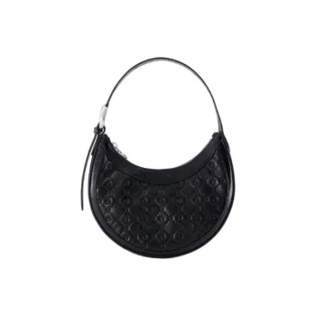 Marine Serre Calfskin Handbag, Shoulder Bag Mini Women's Black