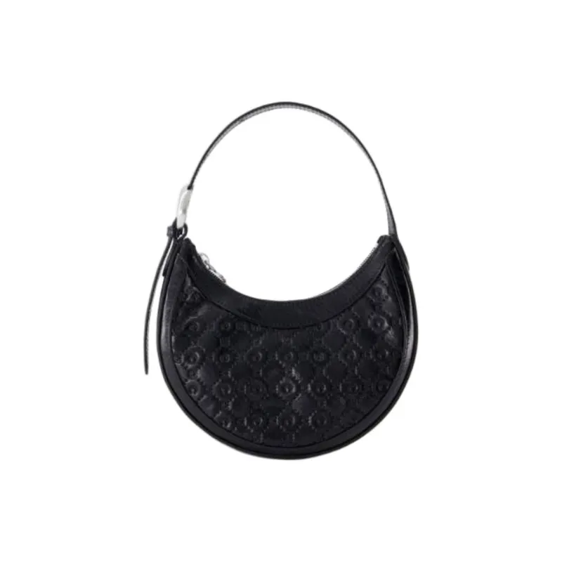 Marine Serre Calfskin Handbag, Shoulder Bag Mini Women's Black-0