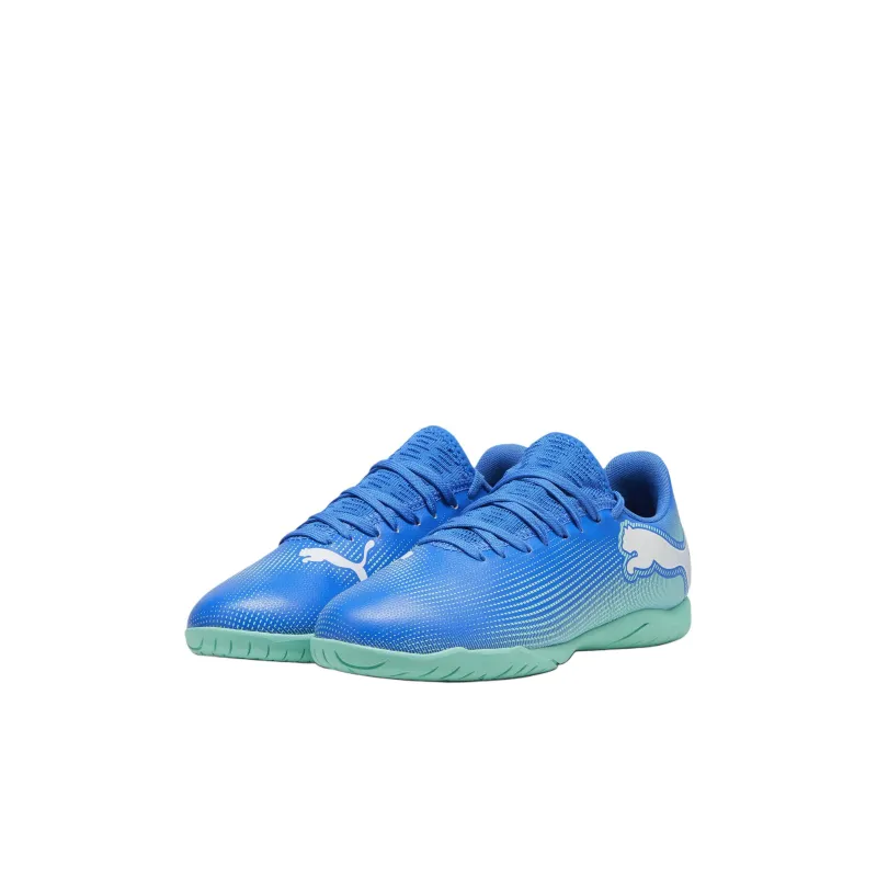PUMA FUTURE 7 PLAY Anti-Slip And Wear-Resistant Rebound Low-Top Kids' Soccer Shoes Blue Kids'-2