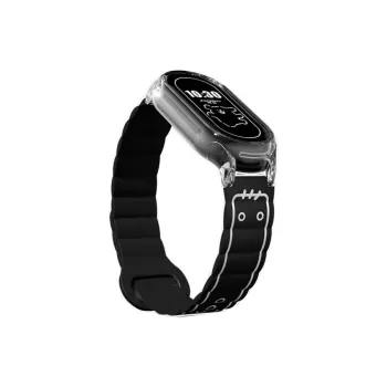 FZRT Watch Bands Simple Brushwork Print Silicone Magnetic Strap Unisex