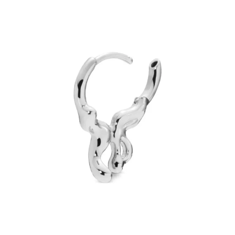 Maria Black 14kt White Gold Papillon Huggie Earring-0