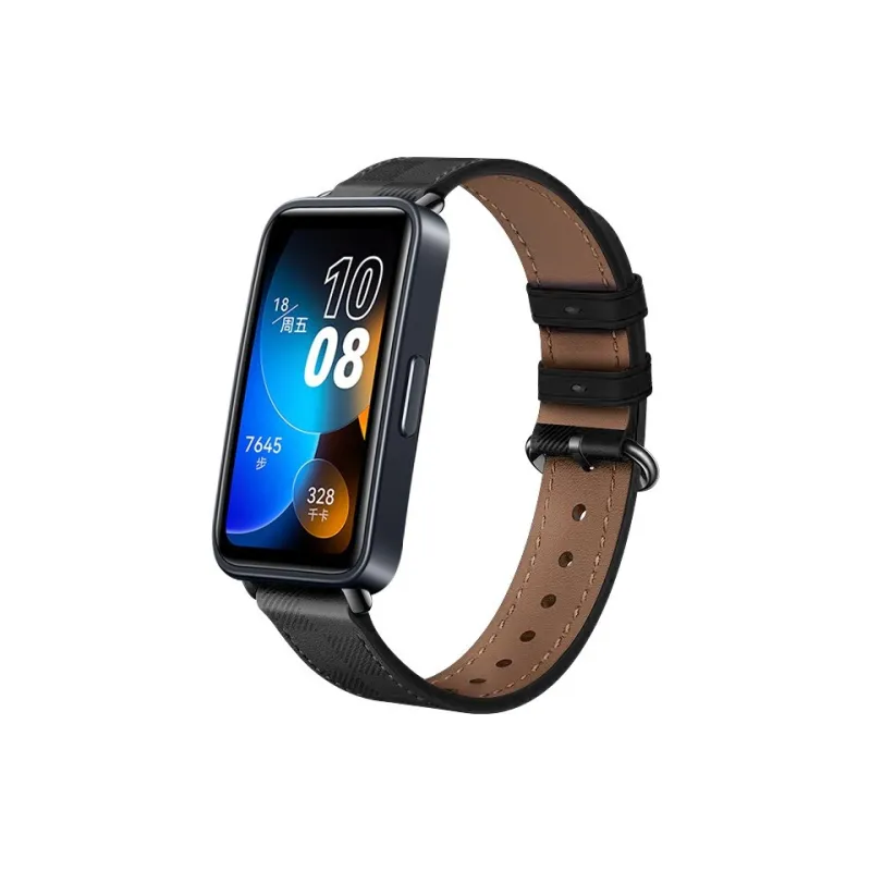 FZRT Huawei Compatibility Watch Band Plaid Print Leather Strap Artificial Leather Material-0