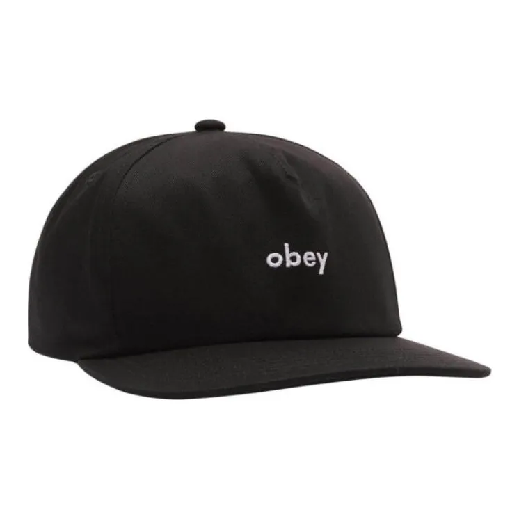 Obey Cotton Baseball Caps Men's Black-1