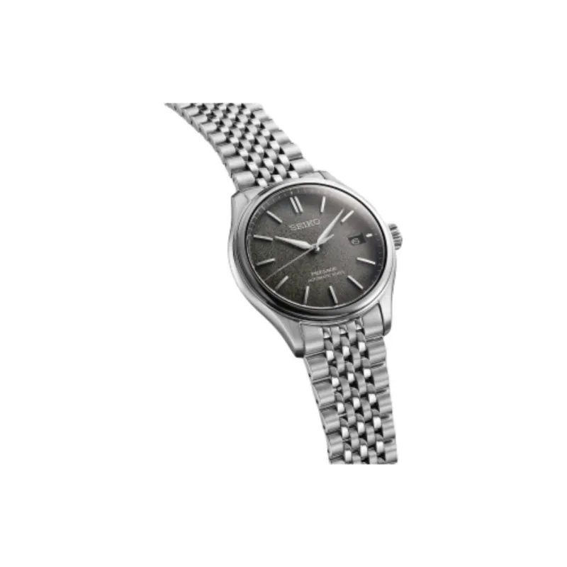 SEIKO Presage Series Automatic Mechanical Movement Stainless Steel Strap Watch 40.2mm Men's Watches Black Dial-2