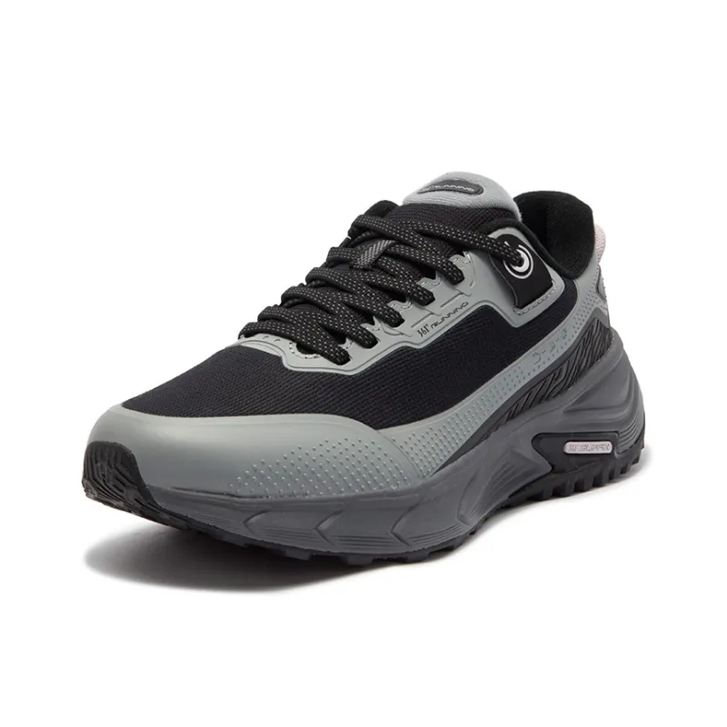 361° Rain Screen Cushioning, Slip Resistant, And Abrasion Resistant Low Top Casual Running Shoes Women's Black Gray-1
