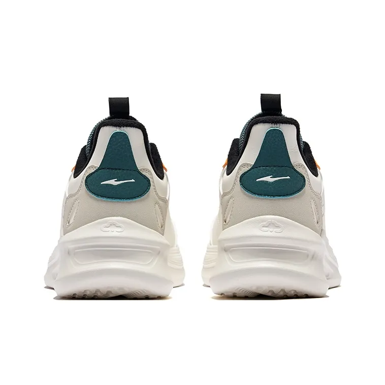 Erke Ling Yue 2.0 Anti Slip And Wear Resistant Warm Low Top Running Shoes Men's Microcrystal White Float Stone Gray-3