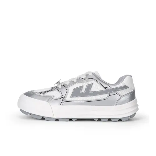 Warrior Divine Power Anti Slip And Wear Resistant Low Top Casual Shoes Unisex Silver/White