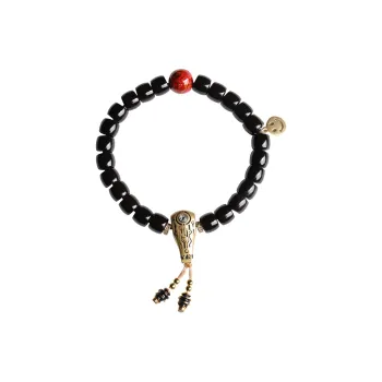 Moon Seal Hundred Rivers Coconut Shell Beads Bracelets Unisex