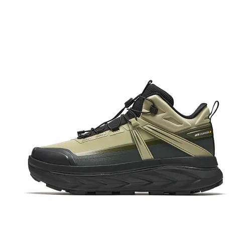 Anta Open Mountain V2 Anti-Slip Wear-Resistant Mid-Top Outdoor Shoes Men's Green Black