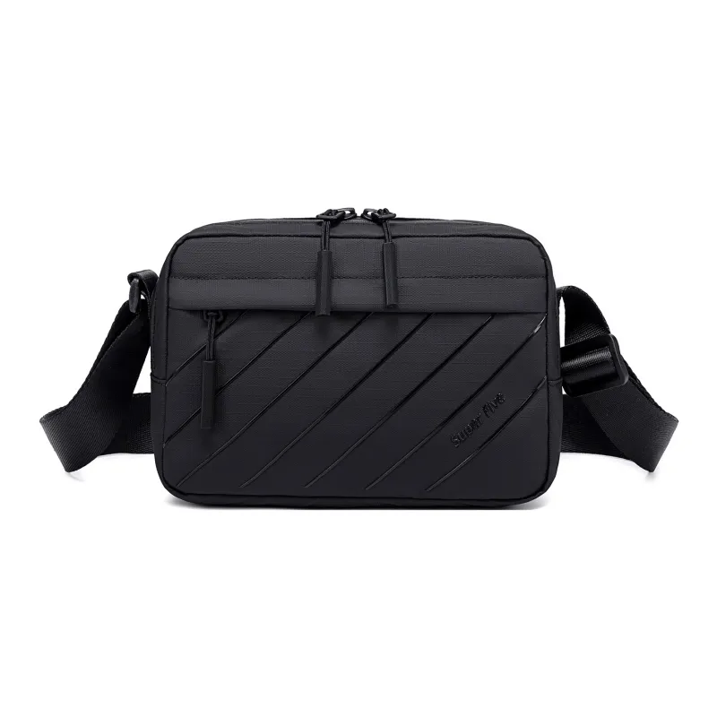 Super Five Polyester Shoulder Bag Crossbody Bag Unisex Black/Gray/Ecru/Blue-14