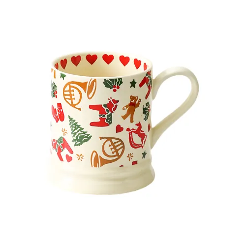 Colorful Bears Graffiti Cream Ceramic Coffee Cup 400ML Vintage-Inspired Gift Set