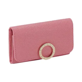 BVLGARI Cow Leather Key Pouch Regular Women's Pink