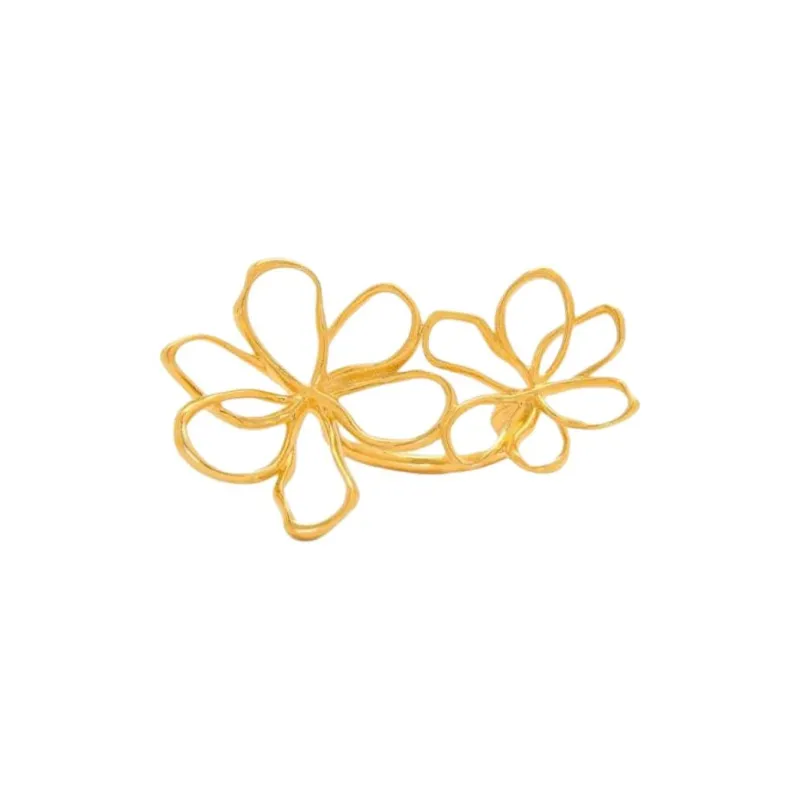 Oscar De La Renta Threaded Flower Ring-0