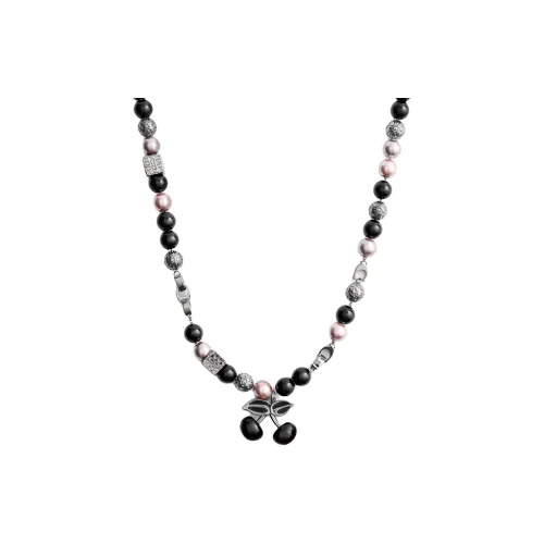 COACH Brass Plated Necklaces Women's Black