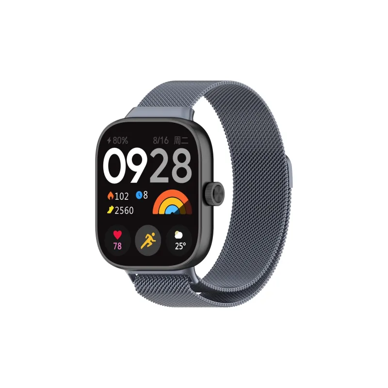 FZRT Xiaomi Compatibility Watch Band Quick Release Integrated Beige Blue Magnetic Steel Band Metal-8