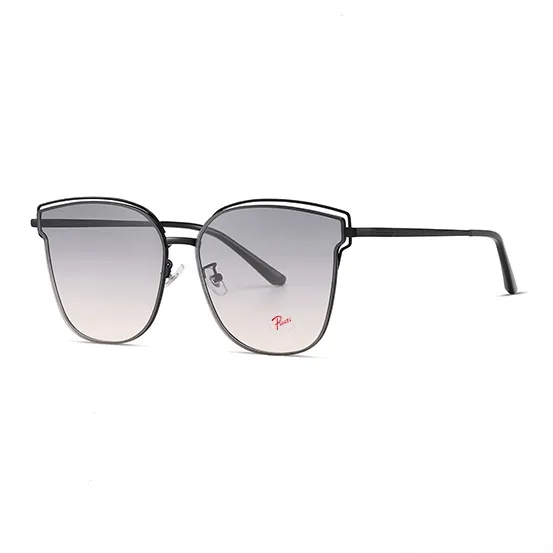 PSACSS Stainless Steel Irregular Shape Sunglasses Unisex Gradual Gray/Gradual Fuchsia-0