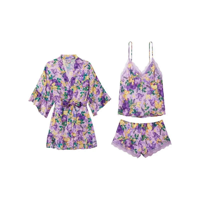 Victoria's Secret Pajama Set Women's Purple-0