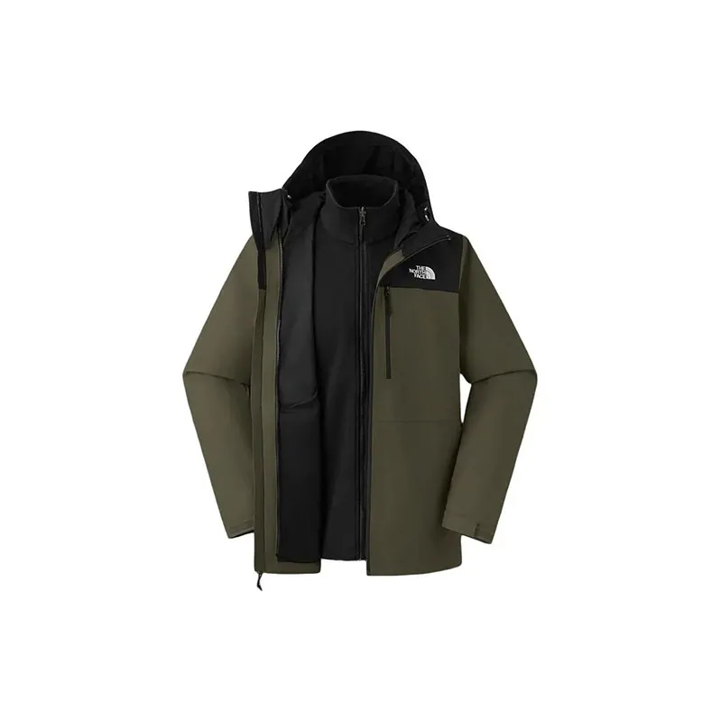 THE NORTH FACE City Outdoor Collection Waterproof And Windproof Windbreaker Jacket Men's Green Includes Shopping Bag-1
