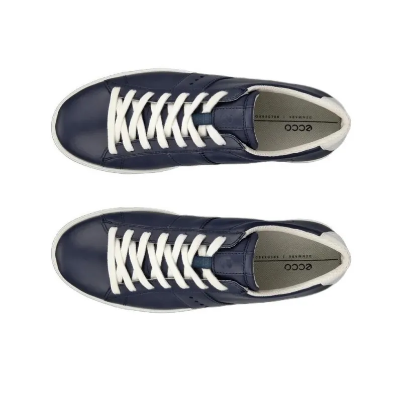 Ecco Street Lite Non slip Lightweight Low Top Skateboard Shoes Women's Blue White-2