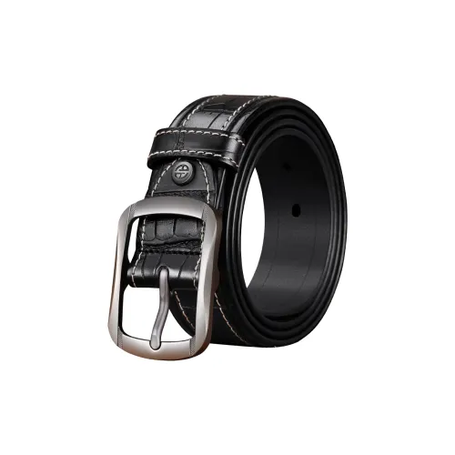 AOKANG Cow Leather Belts Men's Width 3.8cm