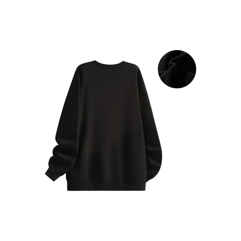 Kepu Crew Neck Thin Fleece Lined Hoodies & Sweatshirts Unisex-18