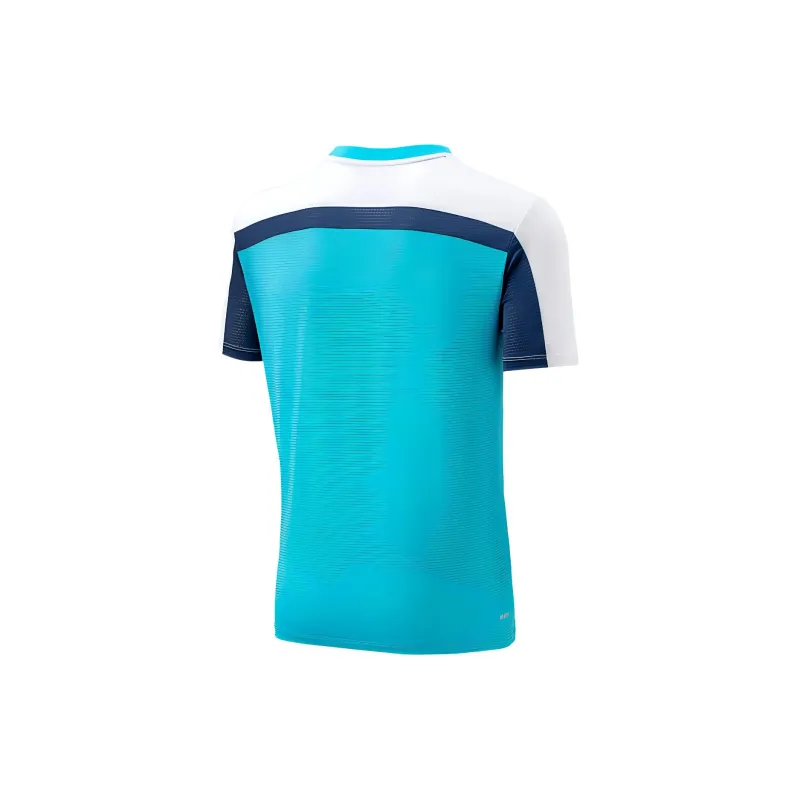 LiNing Tennis Series Tennis Top Men's Light Aqua Blue-1
