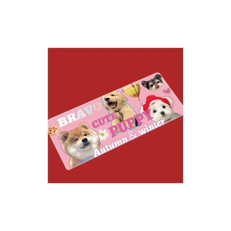 SHIBADU Rubber Cute Puppy Extra Large Office Desk Mat Cartoon Cat Book Desk Mat Computer Gaming Keyboard Pad Mouse Pads-1