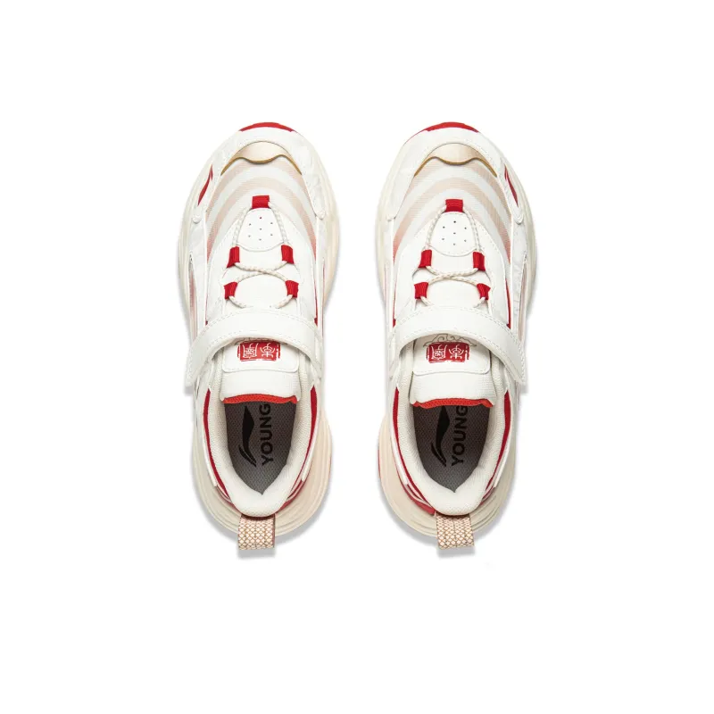 LINING YOUNG Kids Lifestyle Shoes Champagne White/Glory Red Kids'-3