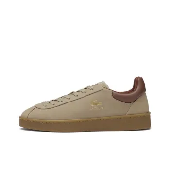 LACOSTE Abrasion Resistant Low Top Skateboard Shoes Men's Light Brown