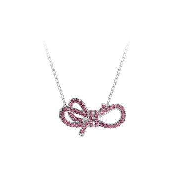Swarovski Rhodium Plated Necklaces Women's Red