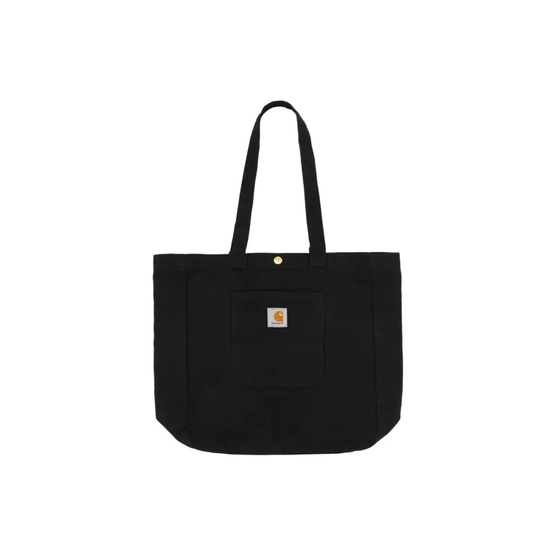 Carhartt WIP Cotton Tote Bag, Shopping Bag, Shoulder Bag, Handbag Regular Men's Black-0