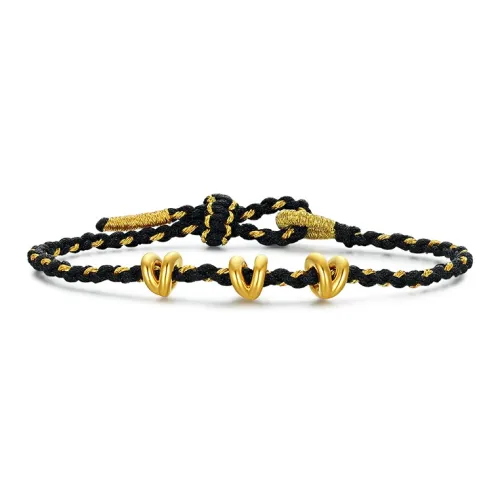 CHAOHONGJI Good Things Will Happen Joyful Hand Bracelet 5D Hard Gold Solid Gold Fixed Price Gold Bracelet Women's