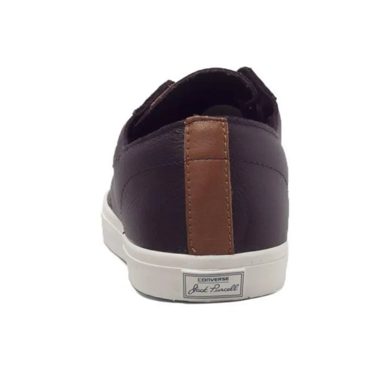 Converse Jack Purcell Anti Slip Wear Resistant Low Top Skateboard Shoes Men's Dark Brown-4