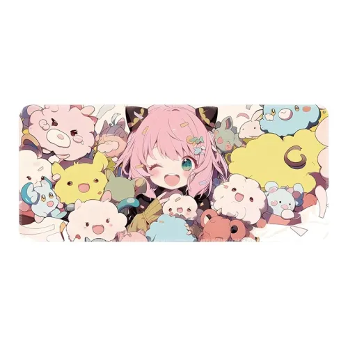 SHIBADU Rubber Extra Large Cute Anya Computer Desk Mat Anime Home Office Keyboard Cushion Mouse Pad Mouse Pads