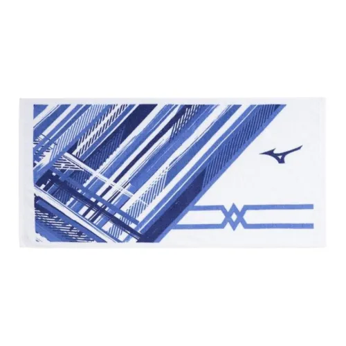 Mizuno Yoga Towels Cotton Men's 60*120cm Blue White