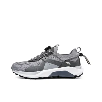 Kinglake Cushioned Slip Resistant Abrasion Resistant Low Top Casual Running Shoes Men's Light Gray Silver