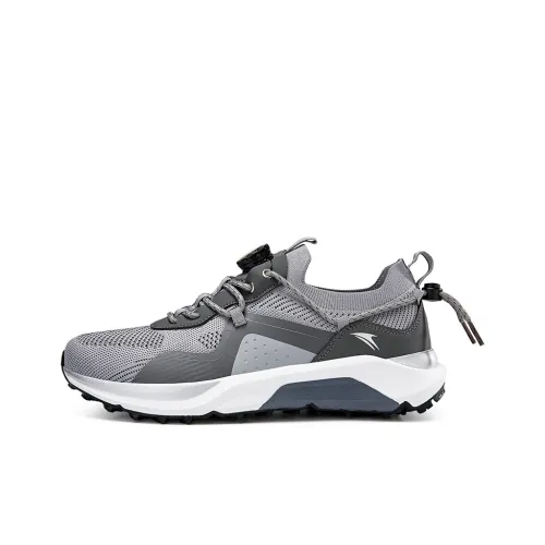 Kinglake Cushioned Slip Resistant Abrasion Resistant Low Top Casual Running Shoes Men's Light Gray Silver