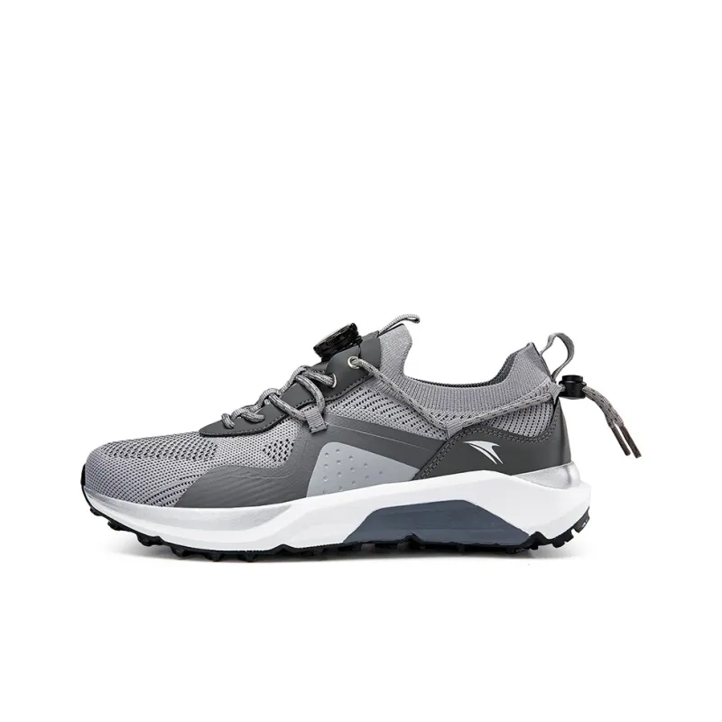 Kinglake Cushioned Slip Resistant Abrasion Resistant Low Top Casual Running Shoes Men's Light Gray Silver-0
