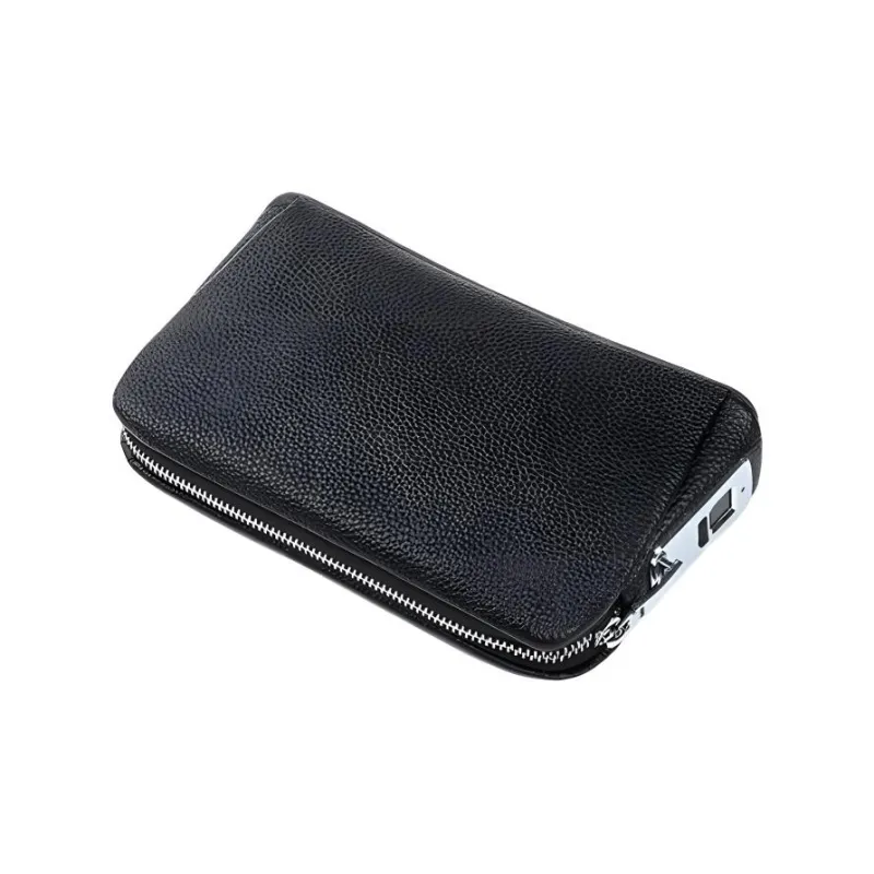 LARTIGENT Multifunction Business Cow Leather Clutch Regular Men's Black-5