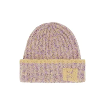 FENDI Alpaca Beanies Unisex Pink Purple