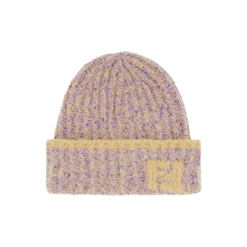 FENDI Alpaca Beanies Unisex Pink Purple-0
