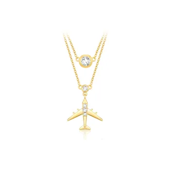 SIMPLE JOYS S925 Silver Necklaces Women's Gold Gift Box Sets