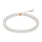 18K Gold Pearl Bracelet-4.30 G O-Shaped Clasp