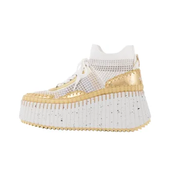 Chloe Nama Low Top Casual Shoes Women's Gold
