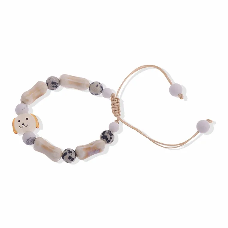 Muyan Alloy Cat And Dog Beaded Bracelet Unisex-1