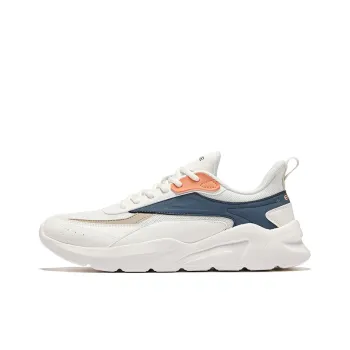 Erke Qiuyue Cushioning Wear Resistant Low Top Casual Shoes Men's Microcrystal White Vintage Gray Blue