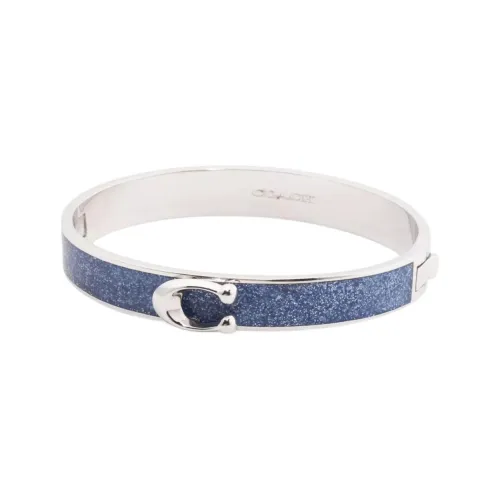COACH Brass Bangles Women's Silver/Blue